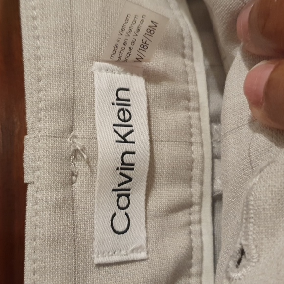 Calvin Klein Plus Size Windowpane Pantsuit sz 18 - Picture 10 of 11